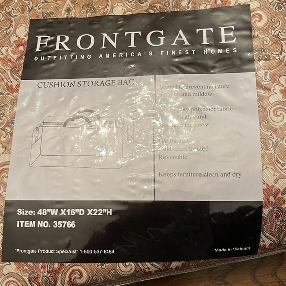 Frontgate Cushion‎ Storage Bag, NWOT main image 0